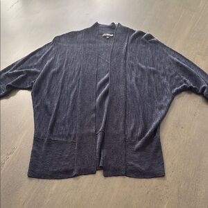 Navy Blue Open Front Cardigan